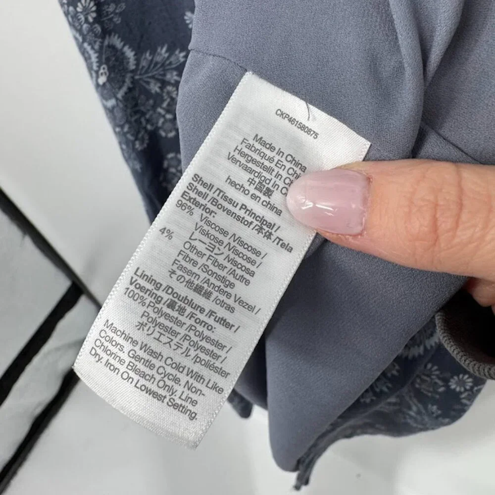 Madewell Archival Floral Tie-Back Button-Front Midi Dress Size 0 NWT - Picture 7 of 15